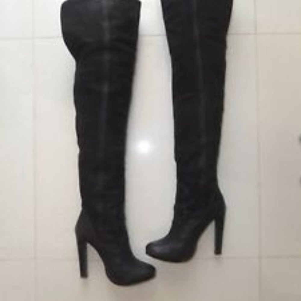 All Saints Thigh High Leather boots